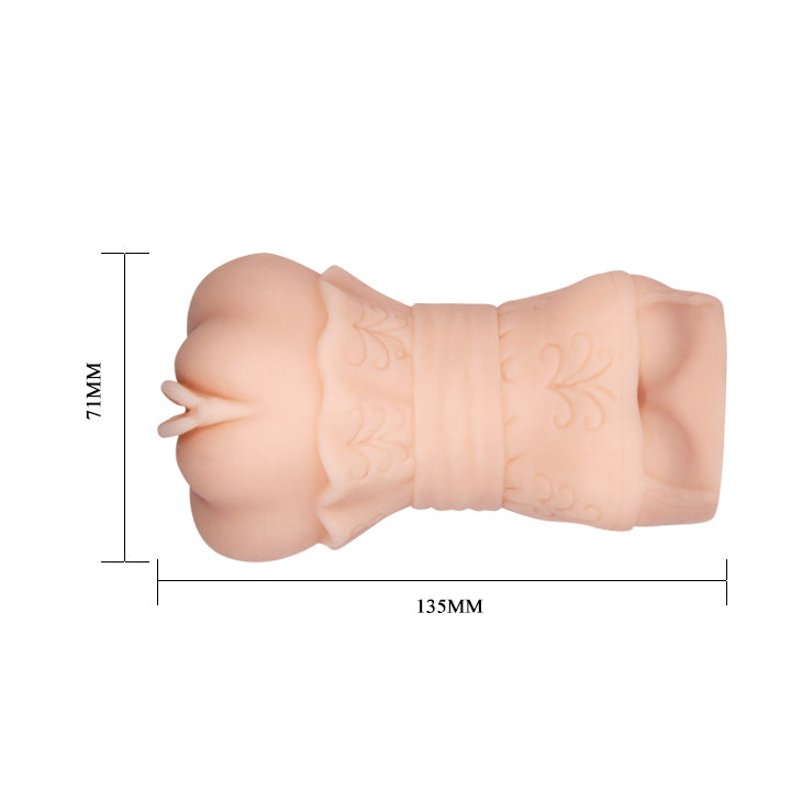 Pretty Love Crazy Bull No Lube Masturbator Sleeve - Realistic Pussy - Beige