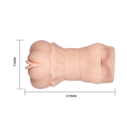 Pretty Love Crazy Bull No Lube Masturbator Sleeve - Realistic Pussy - Beige