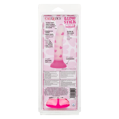 CalExotics Glow Stick Heart - Pink Silicone Toy with Glow-in-the-Dark Feature
