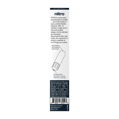 VeDO Nitro Rechargeable Bullet - Waterproof Vibrating Bullet - Black