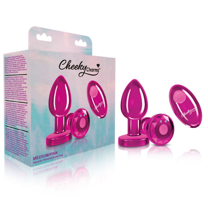 Viben Cheeky Charms Medium Vibrating Anal Plug with Remote Control – Pink