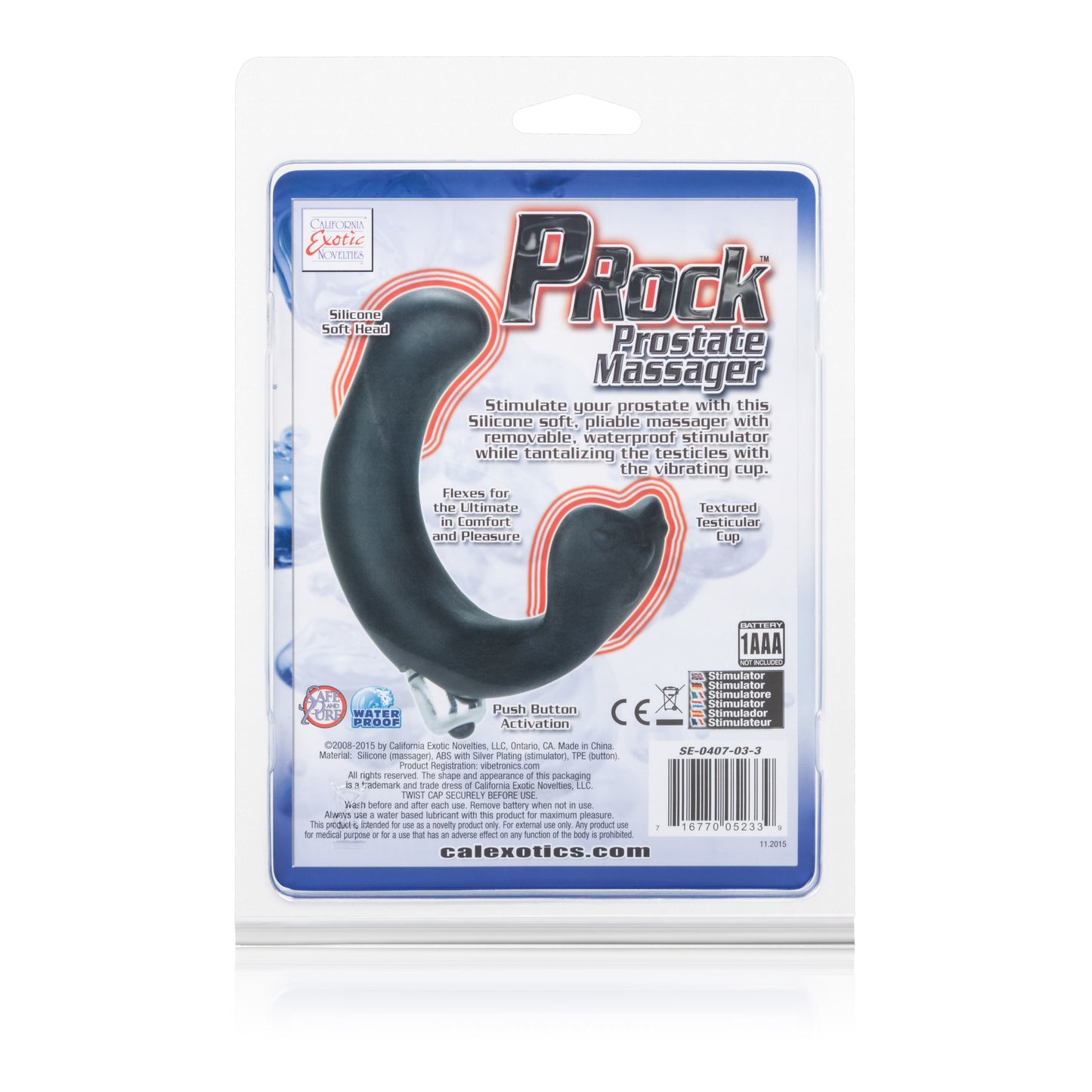 Dr. Joel Kaplan P-Rock Prostate Massager - High Powered Vibrator - Black