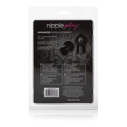 CalExotics Nipple Play Advanced Nipple Suckers – Black – Flanged Design for Superior Suction