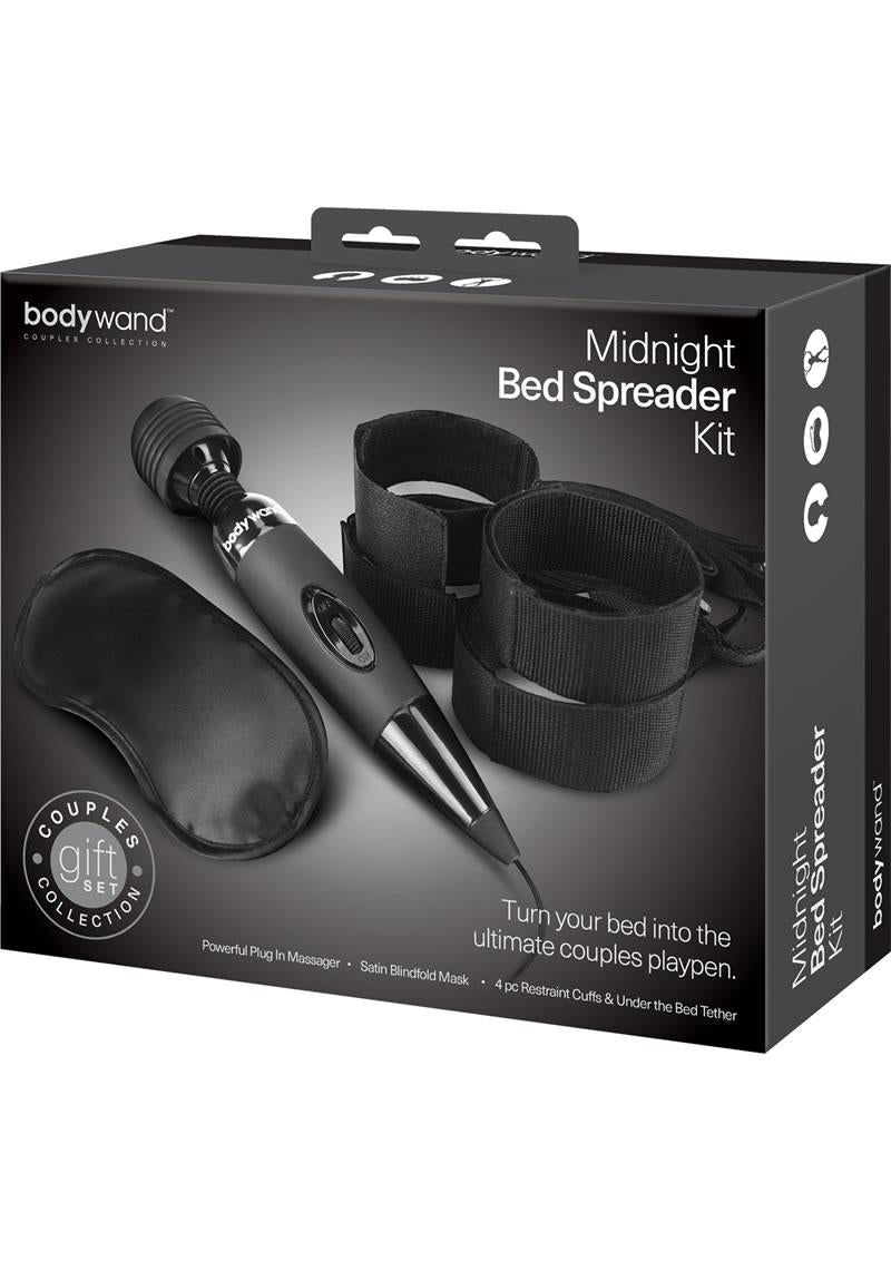 Bodywand Midnight Bed Spreader – Couples Restraint Kit – Black