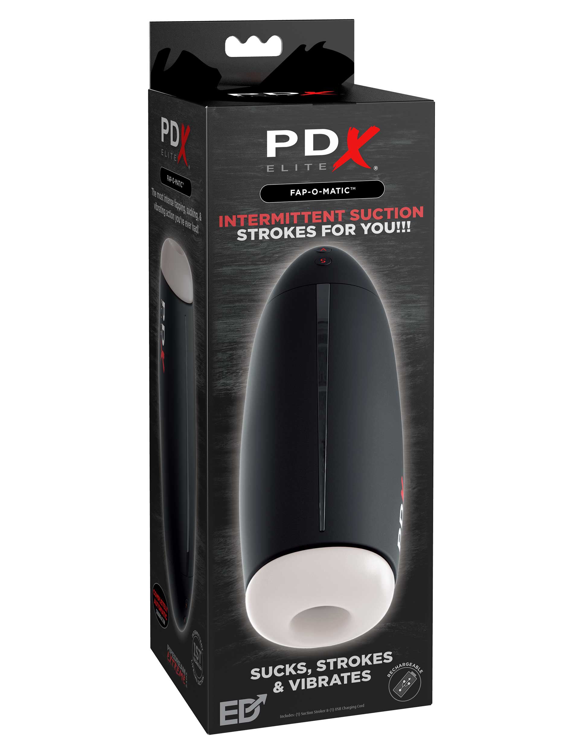 Pipedream Fap-O-Matic – Automatic Stroker with Intermittent Suction – White