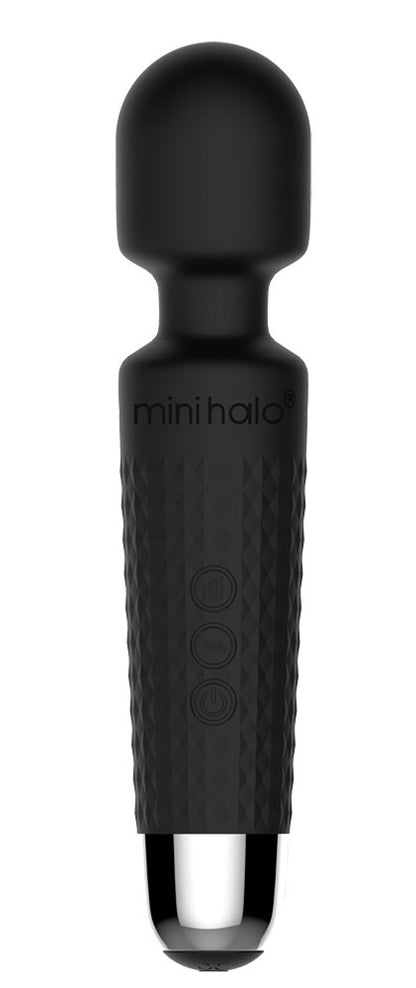 Viben Mini Halo Midnight Rechargeable Wand Massager - Black