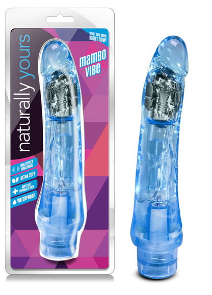 Naturally Yours Mambo Vibe - Realistic 9 Inch Vibrator - Blue
