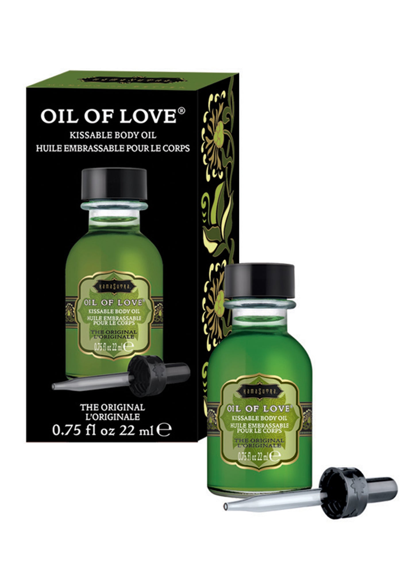 Kama Sutra Oil of Love - Kissable Foreplay Oil - 0.75 Fl. Oz. / 22 ml - Original Scent