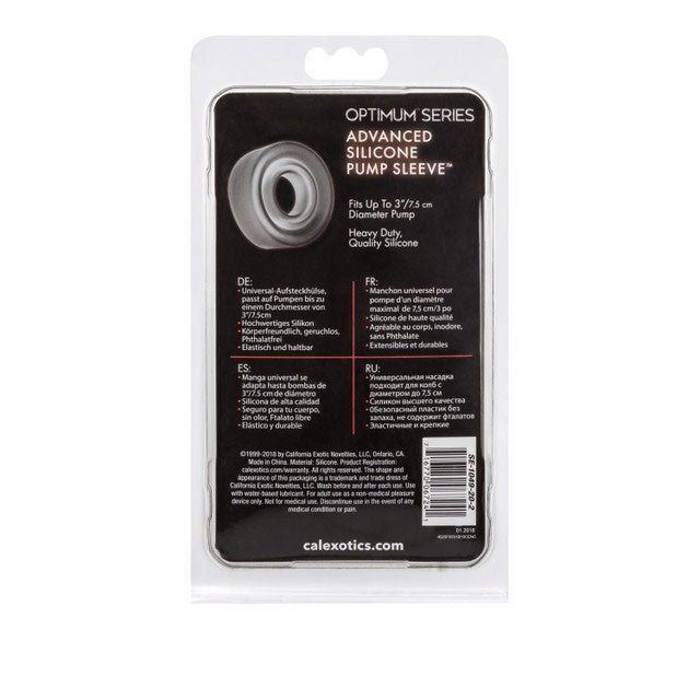 CalExotics Advanced Silicone Pump Sleeve – Black – Fits Up to 3-Inch