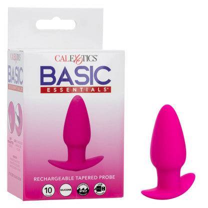 CalExotics Basic Essentials Rechargeable Tapered Probe - Pink - 10 Speed Vibrator