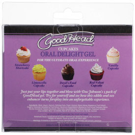 Doc Johnson Goodhead Oral Delight Gel - Edible Enhancer - 5 Pack - Cupcake Flavors