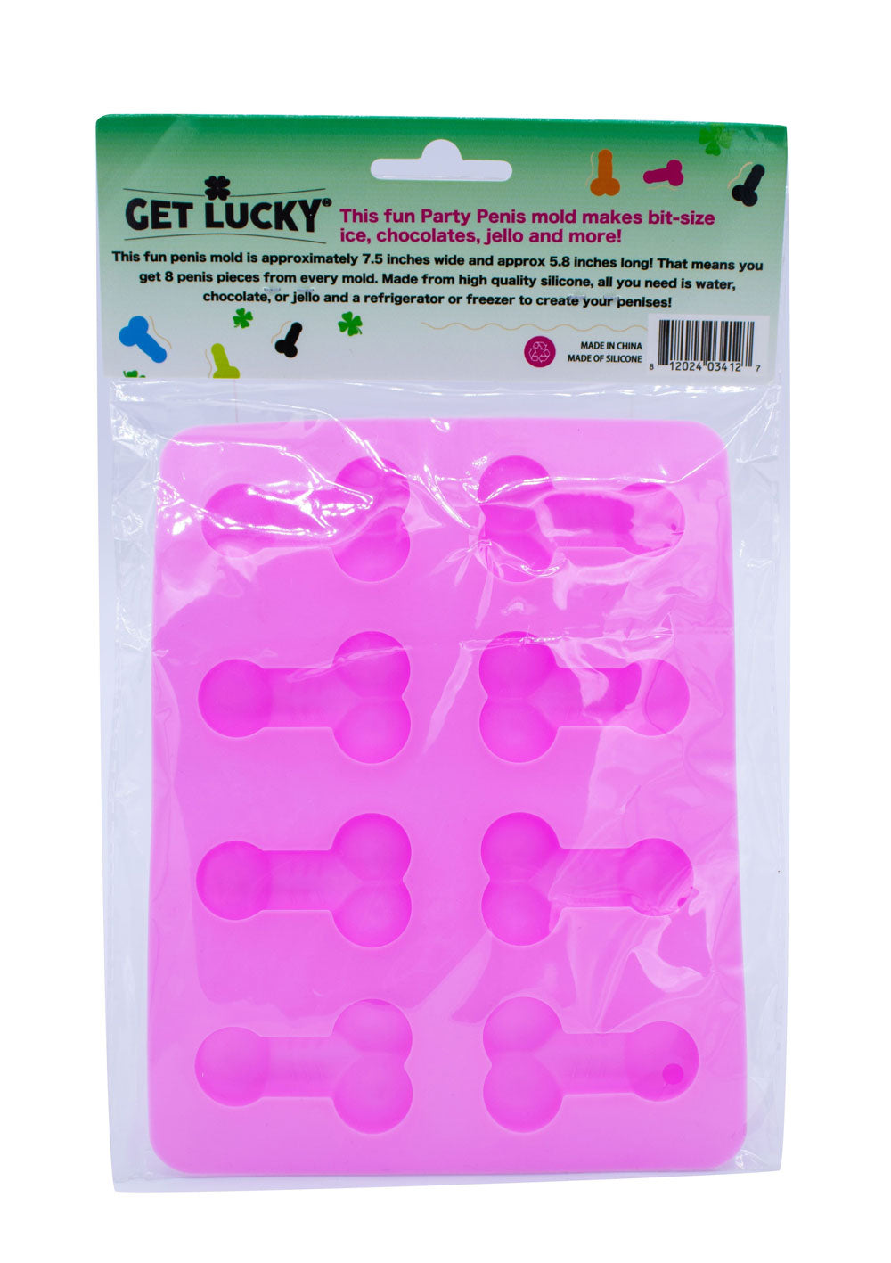 Viben Penis Party Chocolate/Ice Tray – Pink – 8-Piece Silicone Mold