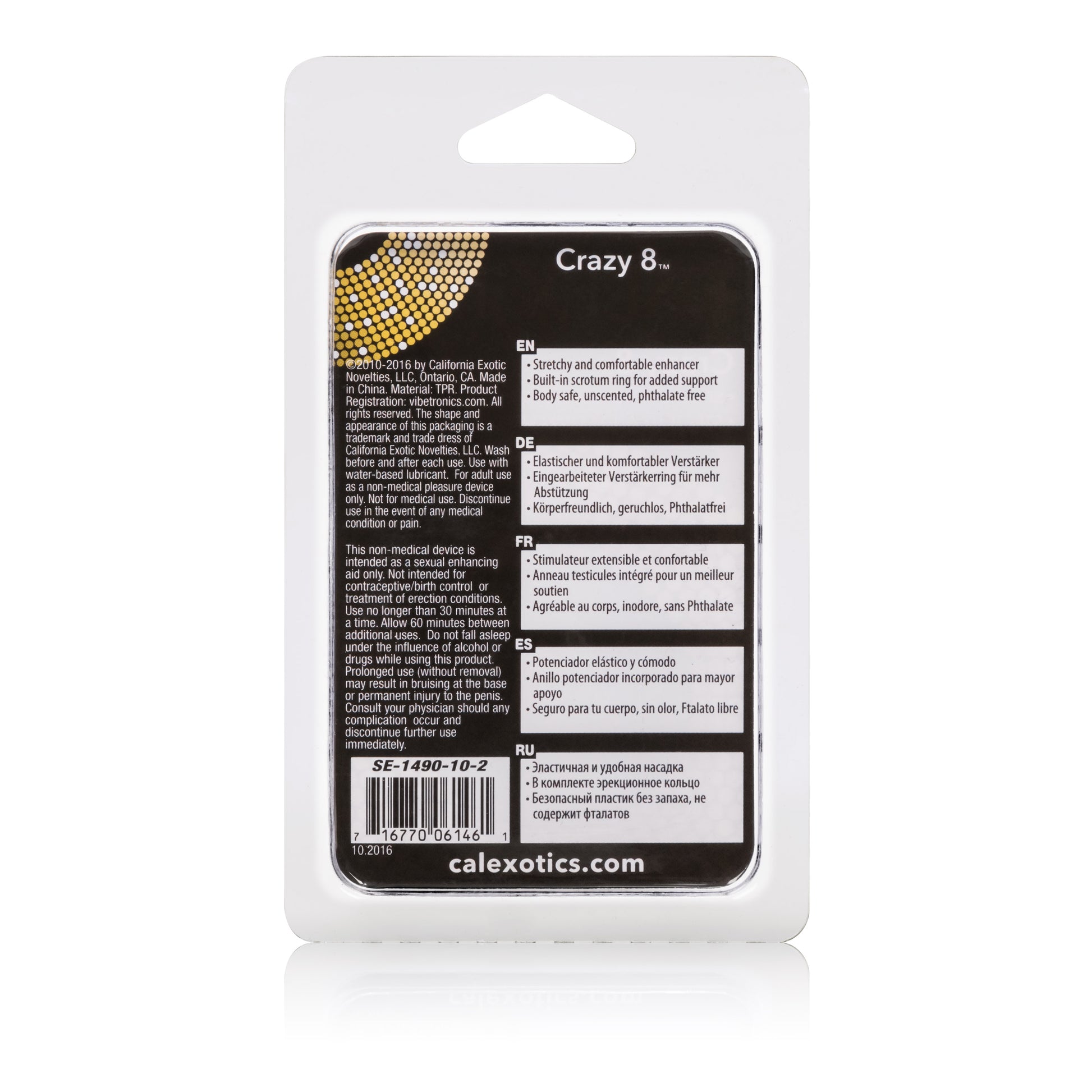 CalExotics Crazy 8 Ring - Stretchy Dual Support Enhancer - Black