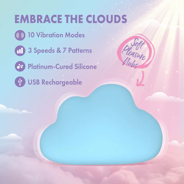 Blush Play With Me Cuddle Cloud Lay-On Massager – Blue