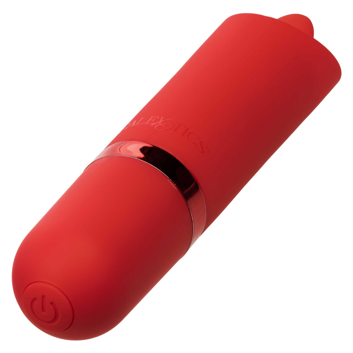 CalExotics Kyst Flicker Mini Massager – Red – 10-Function Rechargeable Silicone Bullet