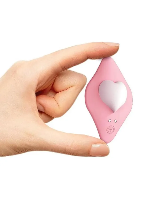 Icon Brands Ultra I Heart You Panty Vibrator, Rechargeable, Liquid Silicone, Pink