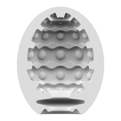 Satisfyer Masturbator Egg - Bubble - Violet - Single Use, Hydroactive TPE