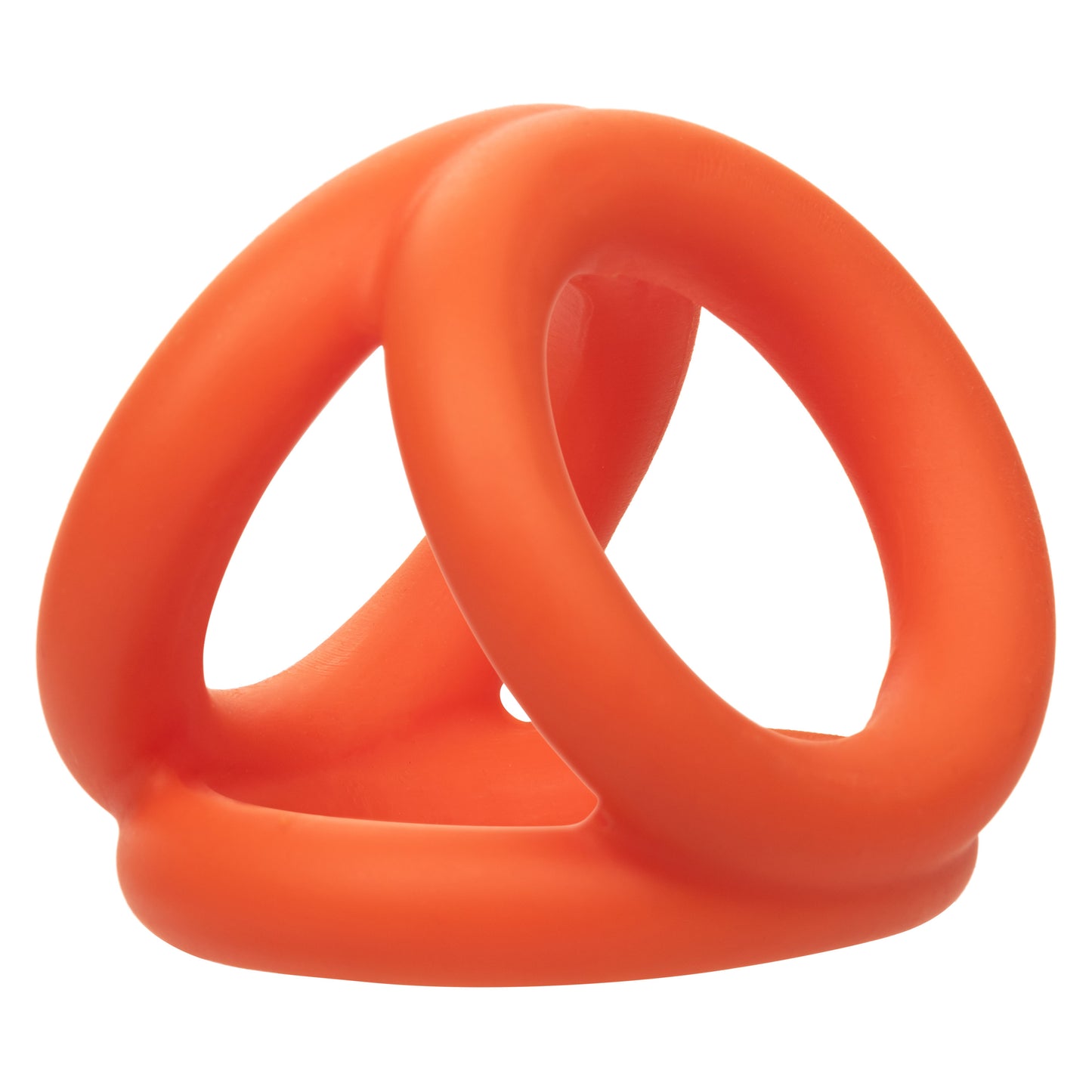 CalExotics Alpha Liquid Silicone Tri-Ring - Orange - Triple Ring Cock and Scrotum Enhancer