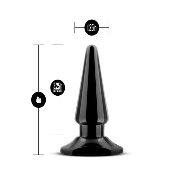 Anal Adventures Easy Plug Anal Toy - Black