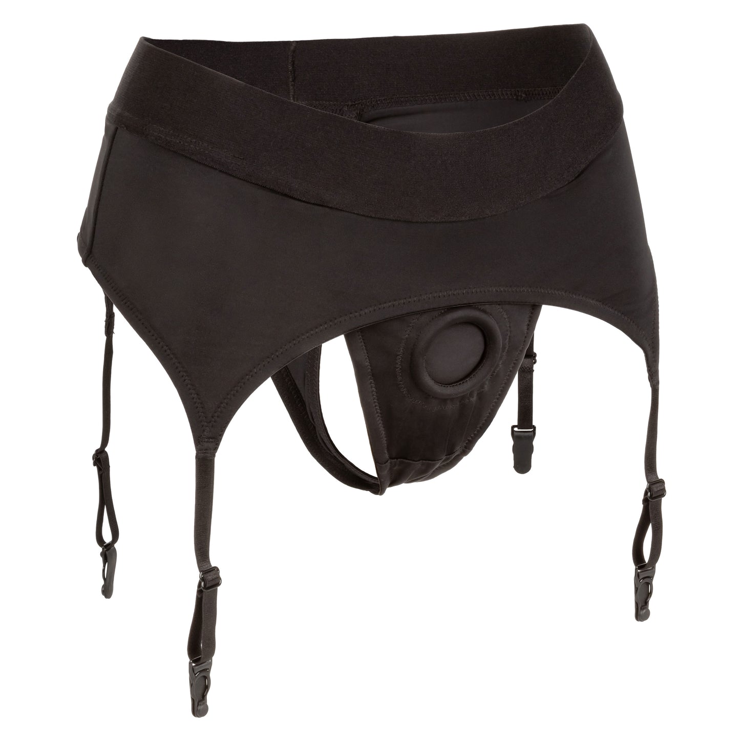 CalExotics Boundless Thong with Garter - Harness Design - Black