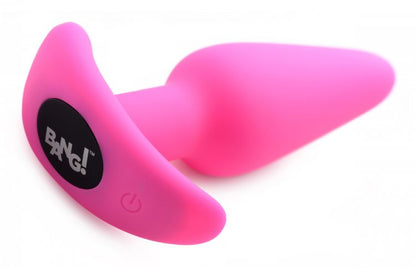 XR Brands 21X Remote Control Vibrating Silicone Butt Plug - Pink