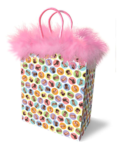 Little Genie Dirty Penis Gift Bag with Marabou Fringe – Multicolor