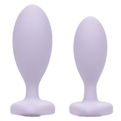 CalExotics Love Crystal Booty Duo - Purple Anal Plug Set with Graduated Sizes