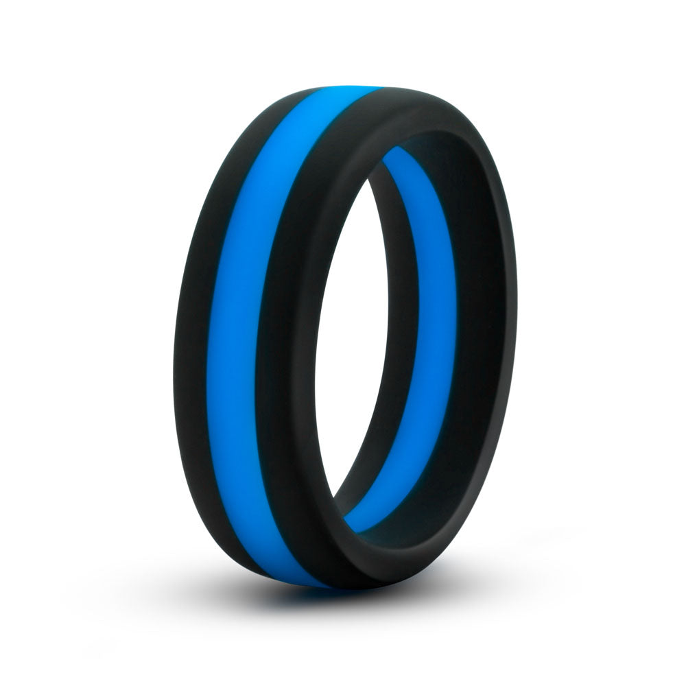 Blush Performance Silicone Go Pro Cock Ring – Black/Blue