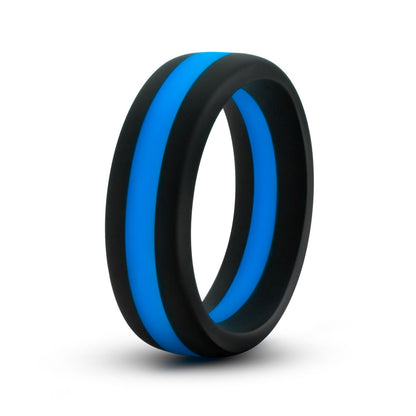 Blush Performance Silicone Go Pro Cock Ring – Black/Blue