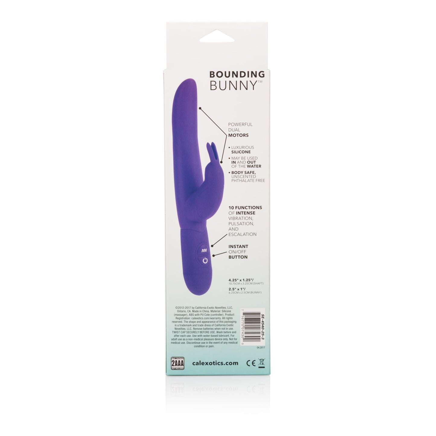 CalExotics Posh 10-Function Silicone Bounding Bunny – Purple