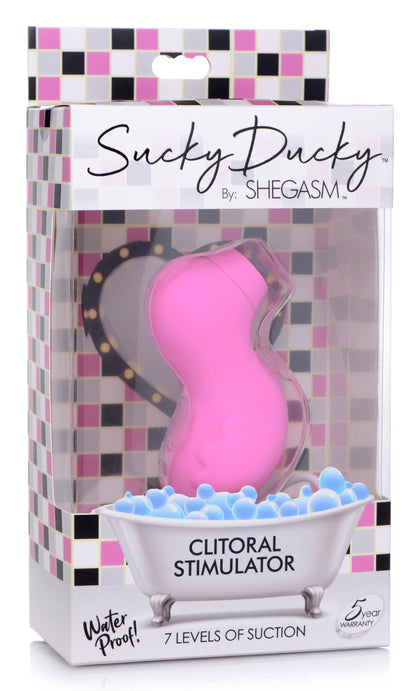 Sucky Ducky Silicone Clitoral Stimulator - Pink - Multi-Speed, Rechargeable