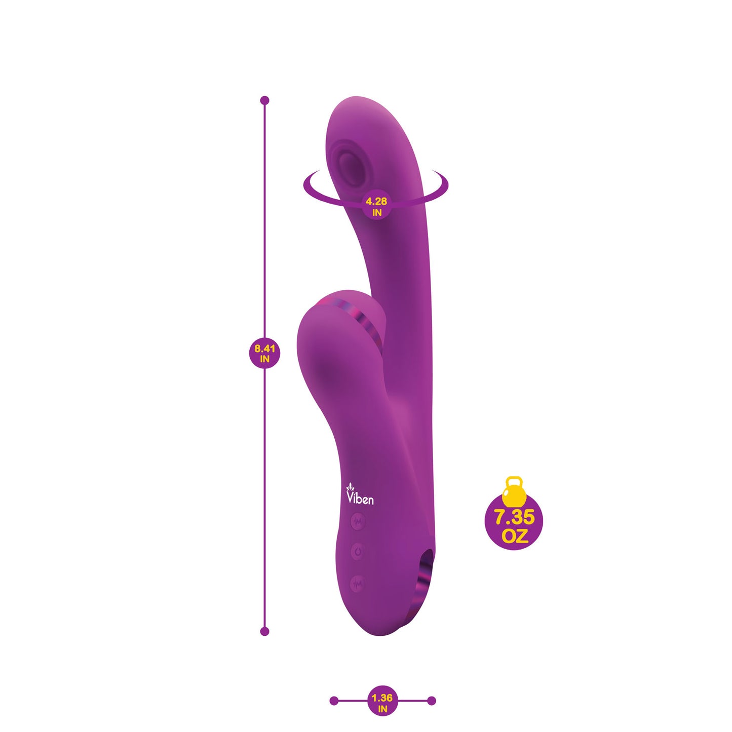 Zazzle Clitoral Suction/Thumping Rabbit - G-Spot Vibrator - Berry