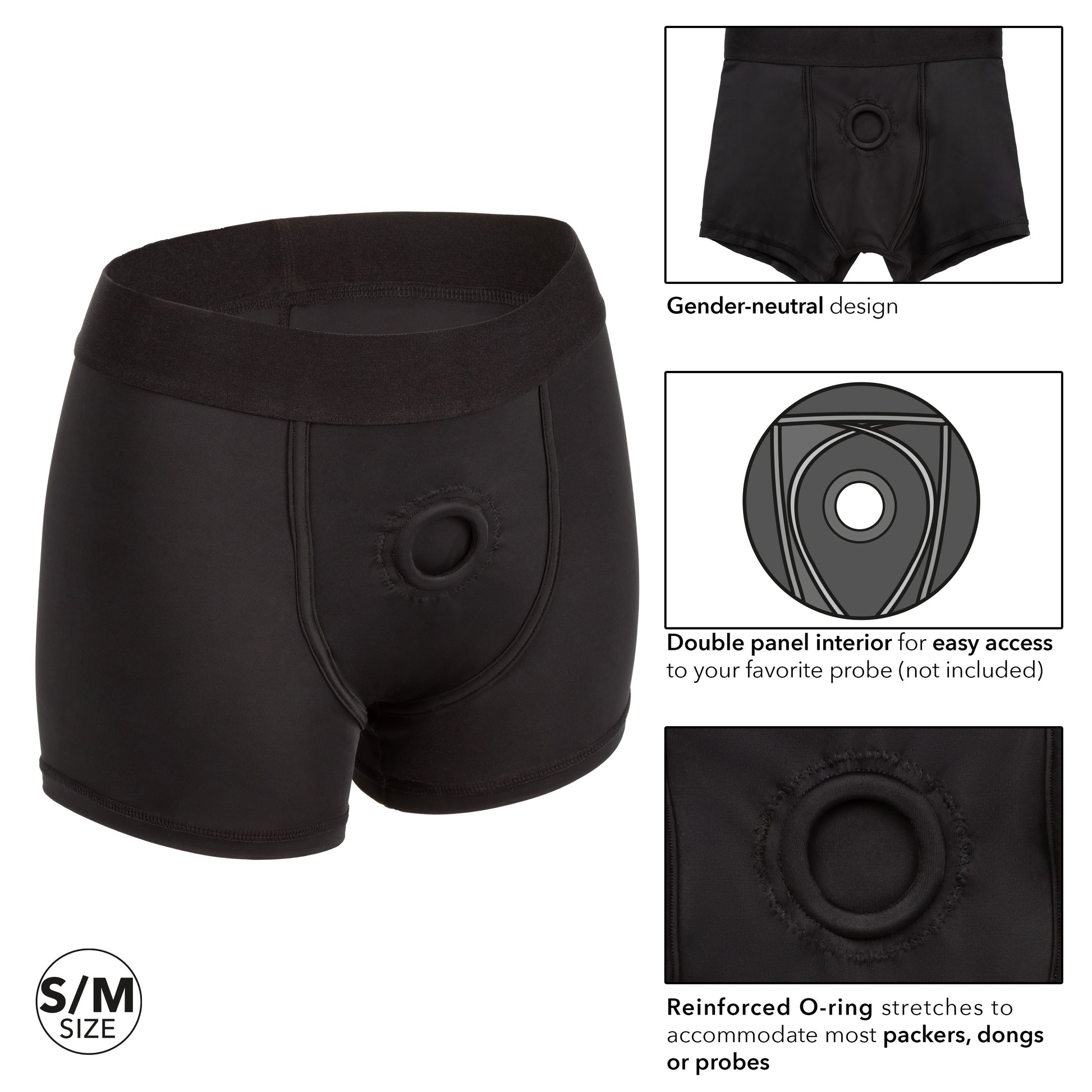 CalExotics Boundless Boxer Brief Harness – Black – Size S/M