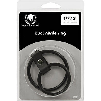 Spartacus Nitrile Dual Cock Ring – Black – Phthalate Free
