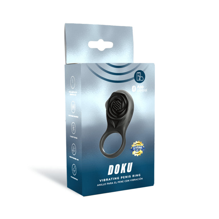 Camtoyz Doku Vibrating Ring for Penis Enhancement – Black