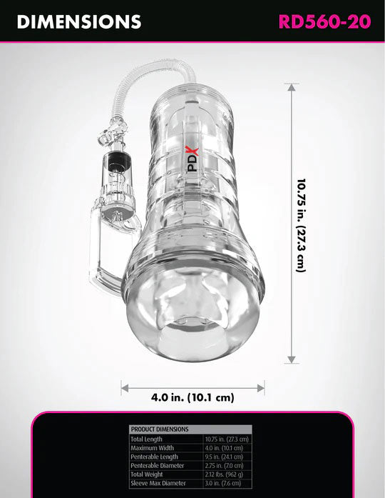 Pipedream ViewTube Vac XXL Pump Stroker – Clear