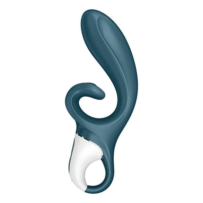 Satisfyer Hug Me Rabbit Vibrator - G-Spot and Clitoral Stimulation - Grey/Blue