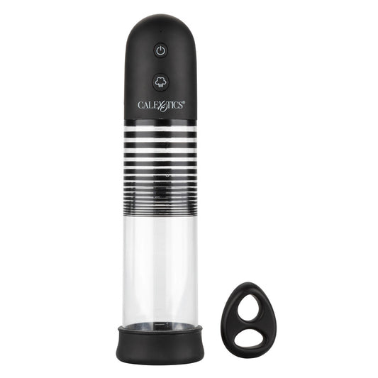 CalExotics Optimum Series Rechargeable EZ Pump Kit – Black – Suction Pump with Dual Silicone Ring