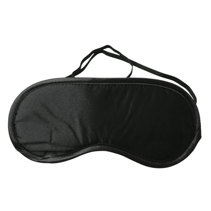 Sportsheets Satin Blindfold - Black - Double-Layered with Comfortable Fit