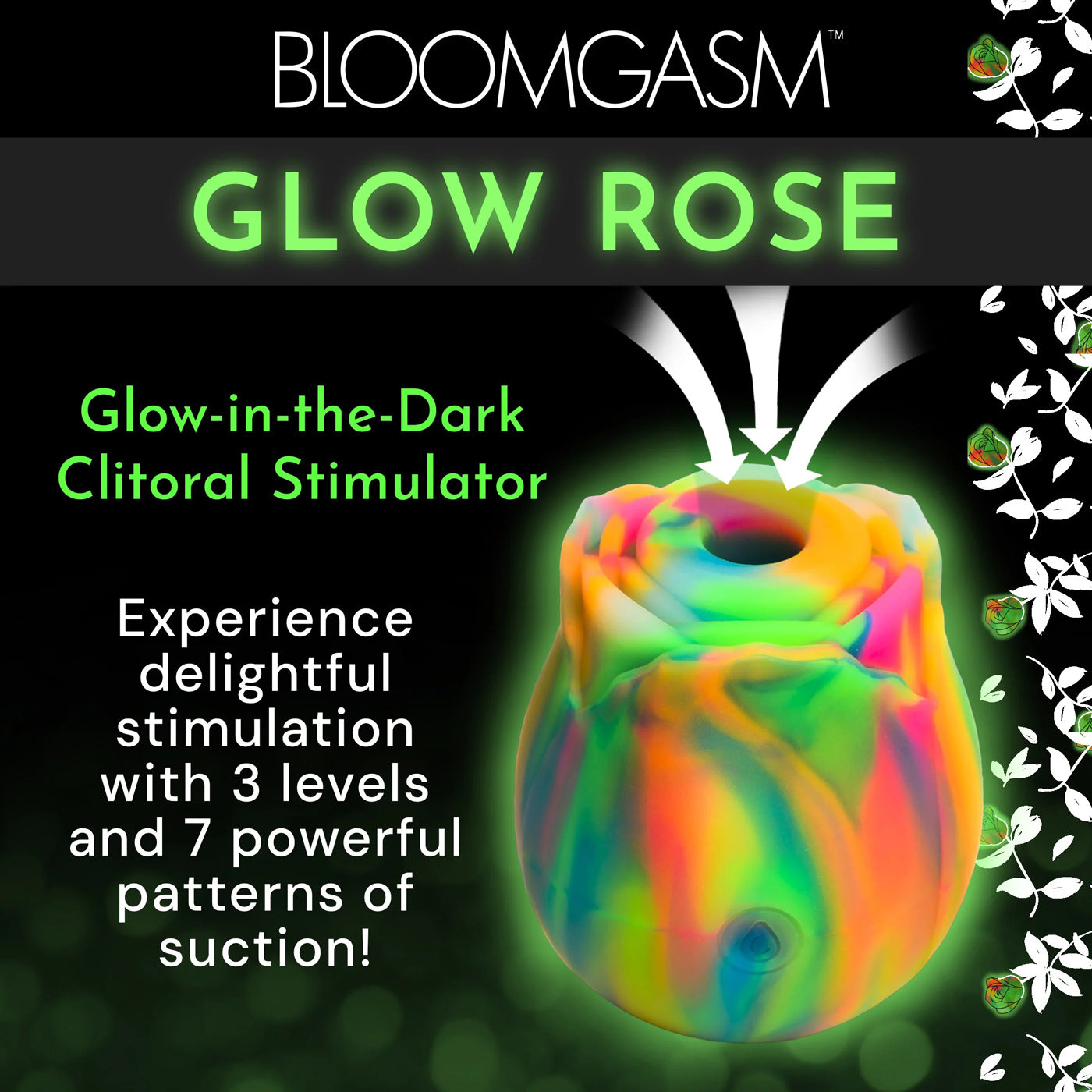 Glow Rose Glow-in-the-Dark Clit Stimulator – Multi-Color
