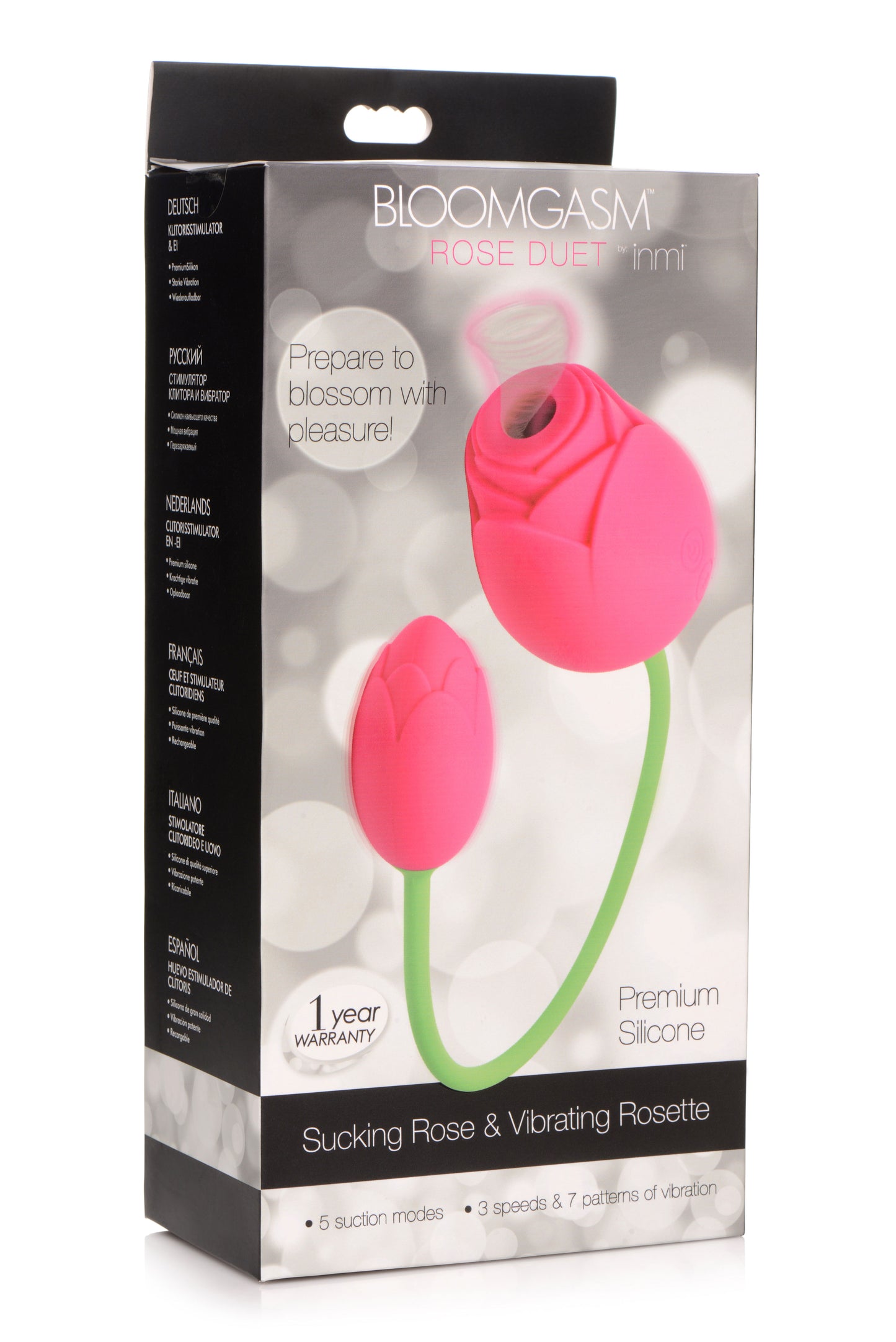 Bloomgasm Rose Duet Sucking Rose and Vibrating Rosette - Pink