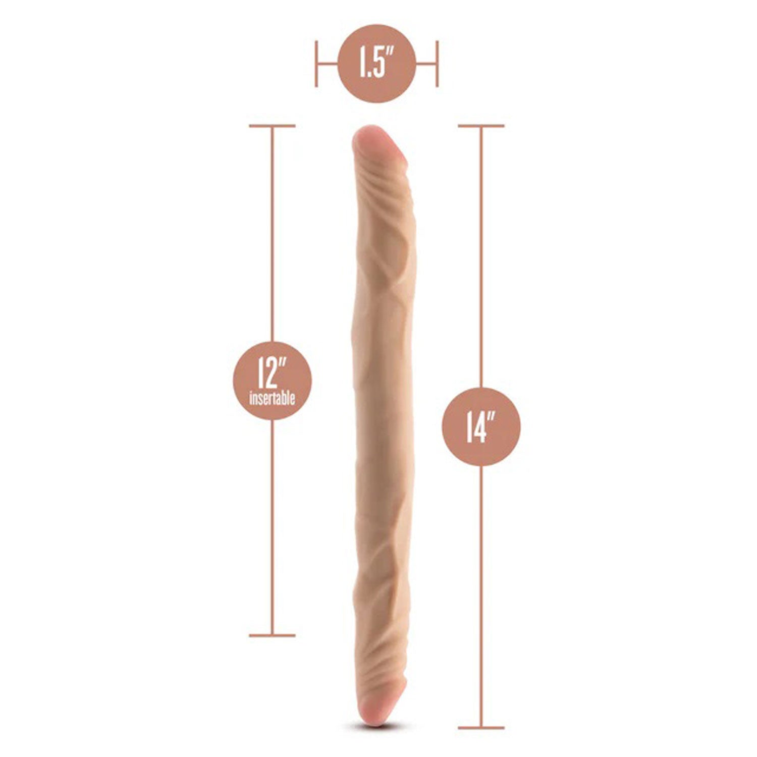 Dr. Skin Plus 14-Inch Posable Double Dong - Beige