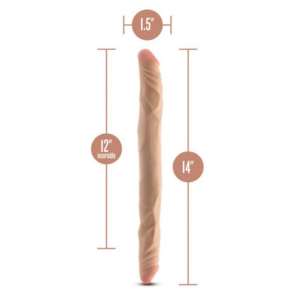 Dr. Skin Plus 14-Inch Posable Double Dong - Beige
