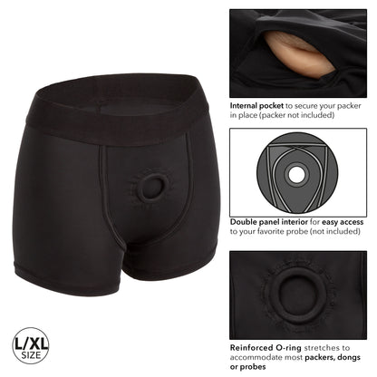 CalExotics Boundless Boxer Brief Harness - Comfortable and Supportive - Black