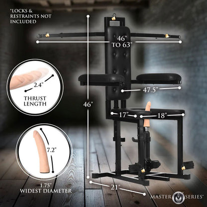 XR Brands Enforcer Chair with Motorized Sex Machine – Black