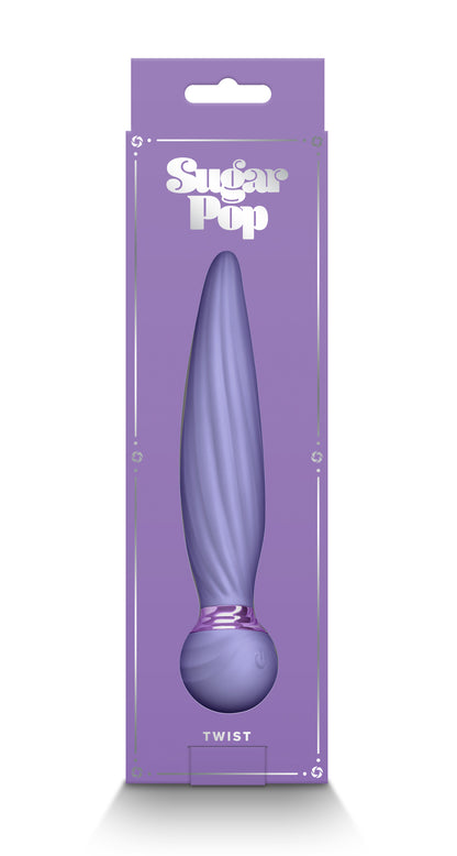 Sugar Pop Twist Vibrator with Gyrating Shaft and 7 Vibration Modes – Purple