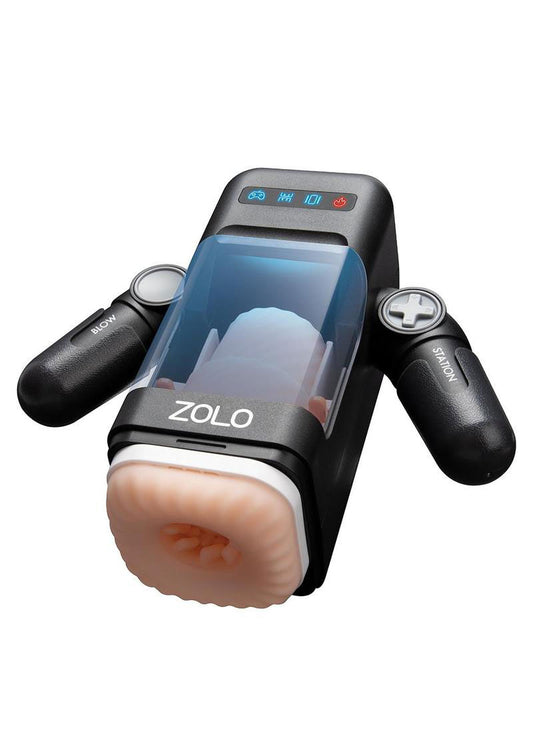 XGEN Blowstation Hand-Held Thrusting Vibrating Masturbator with Heating System - Black