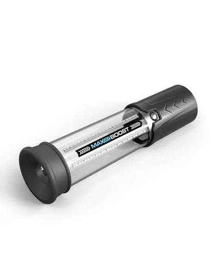Pipedream Max Boost Penis Pump - Black/Clear - Manual Piston Action