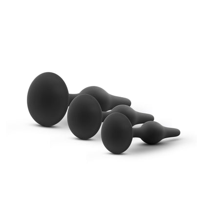 Blush Luxe Beginner Plug Kit - Butt Plugs for Gentle Booty Play - Black