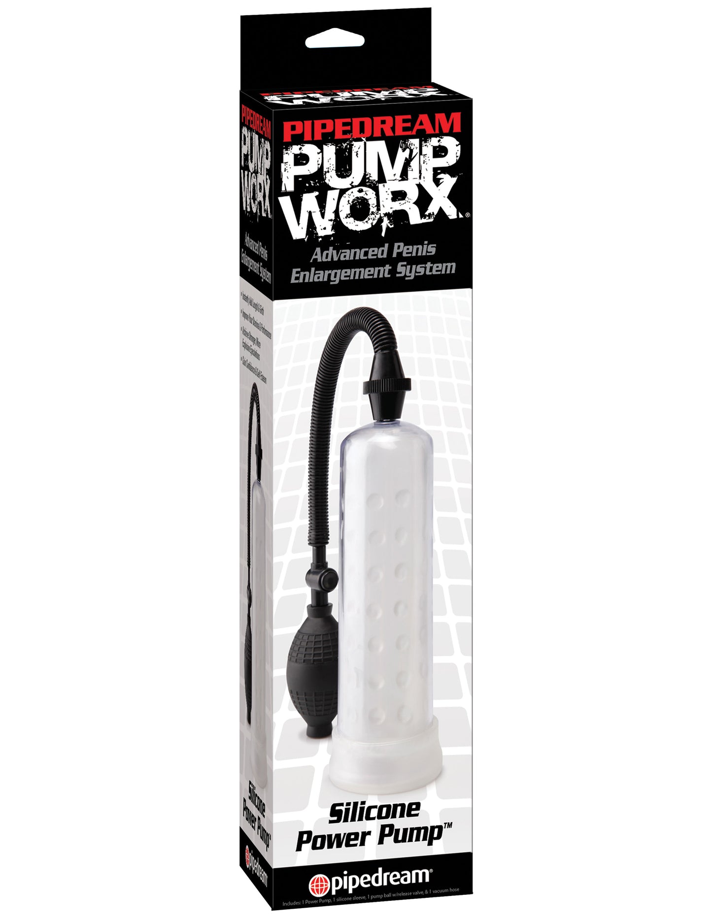 Pipedream Silicone Power Pump - Clear Vacuum Pump for Enhanced Size